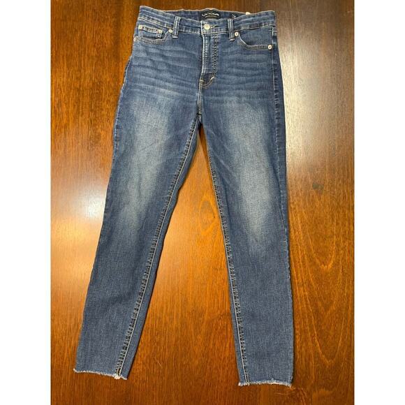 Lucky Brand Denim - Lucky Brand Bridgette Skinny Ankle Women’s 6/28 Blue Denim Jean Raw Hem Casual